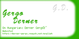 gergo derner business card